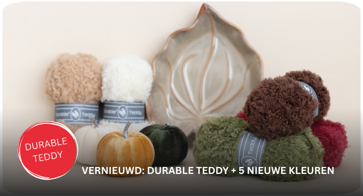 Durable Teddy is vernieuwd én vanaf nu verkrijgbaar in vijf nieuwe kleuren