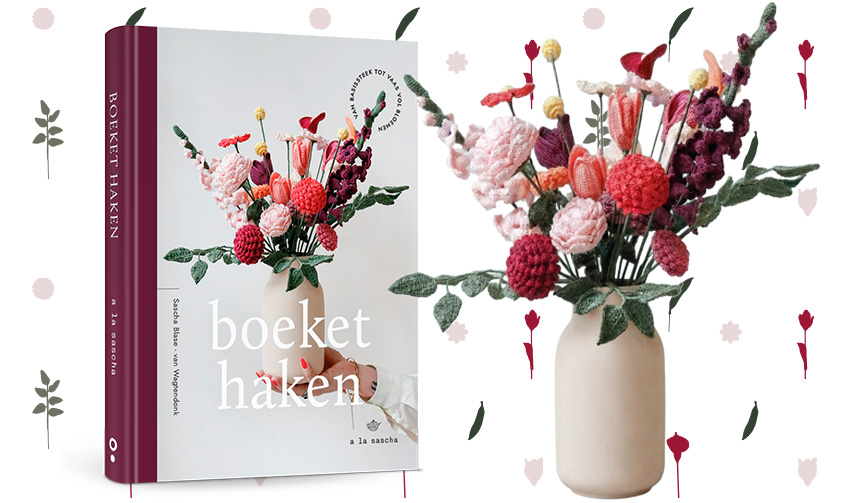 Boek en pakket boeket haken van Sascha Blase-van Wagtendonk